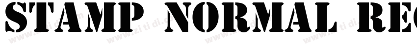 Stamp Normal Regular字体转换